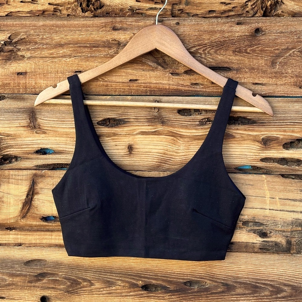 STRADIVARIUS | Black Tank Crop Top S